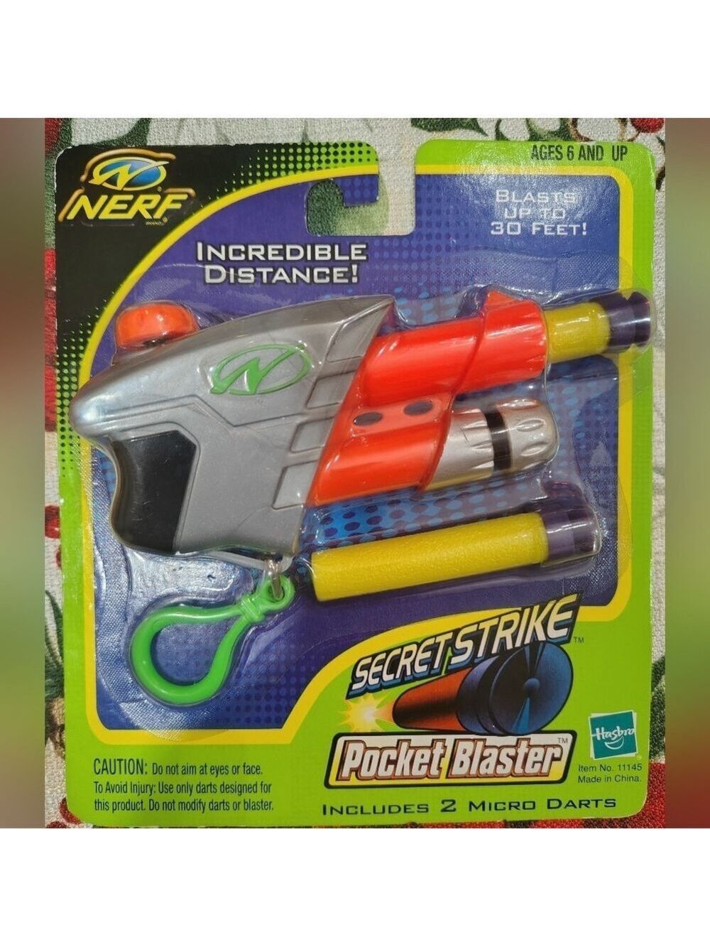 Vintage Nerf Secret Strike Pocket Blaster Grey - 2000 - Rare